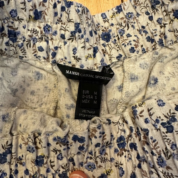 Floral linen shorts size M - Picture 2 of 2